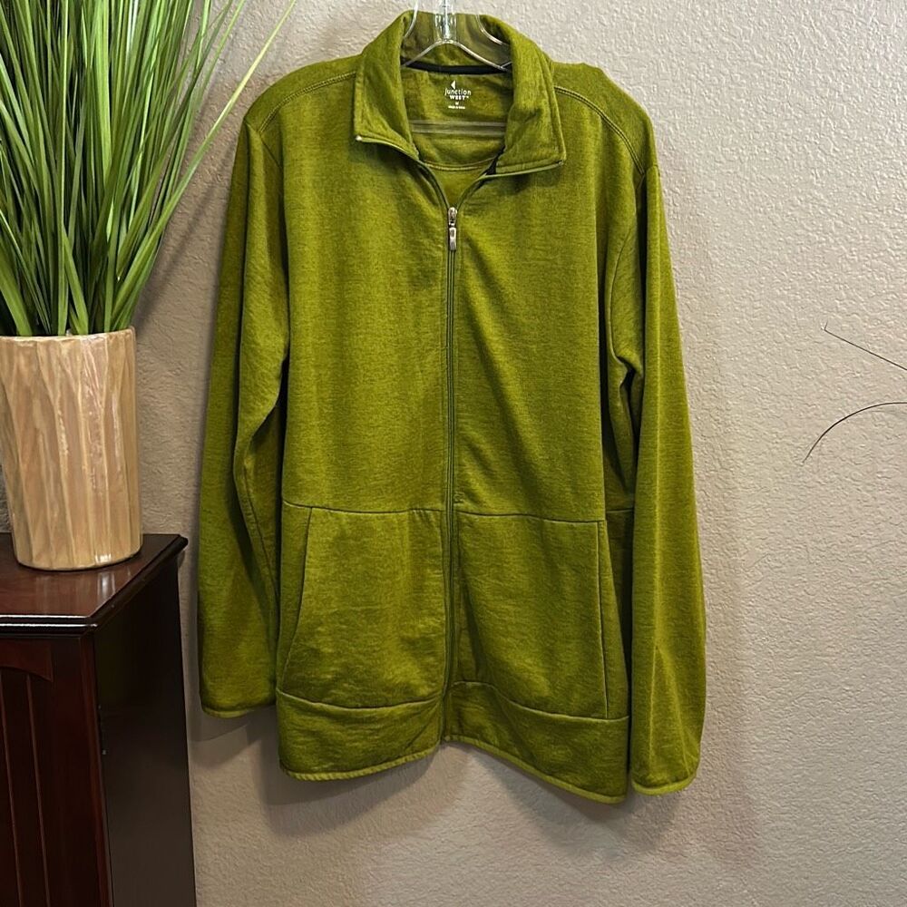 RB21 Junction West men’s green, full zip sweater/sweatshirt, size medium